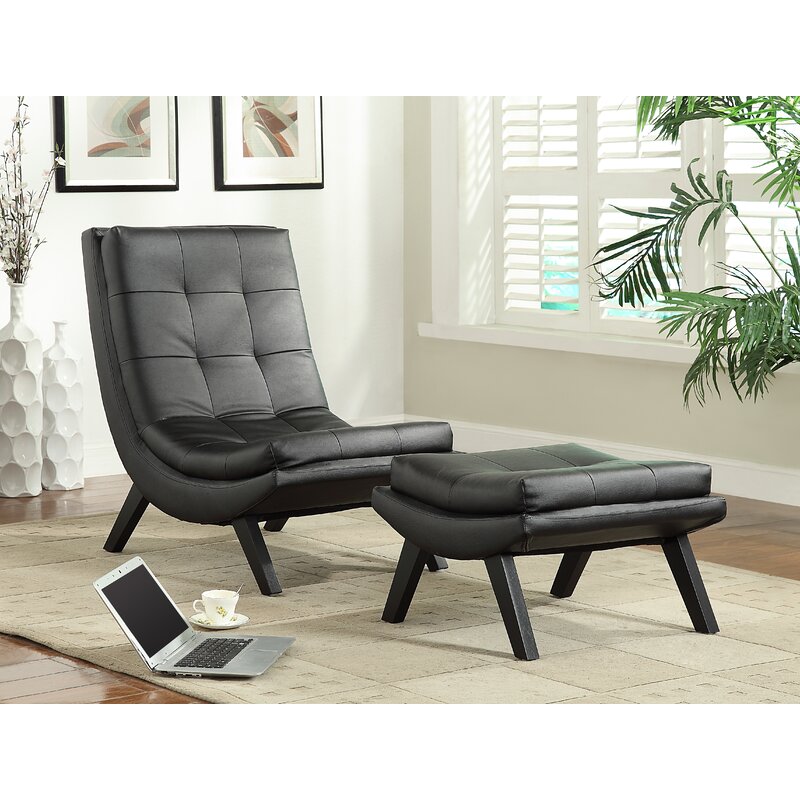 slipper chair and ottoman