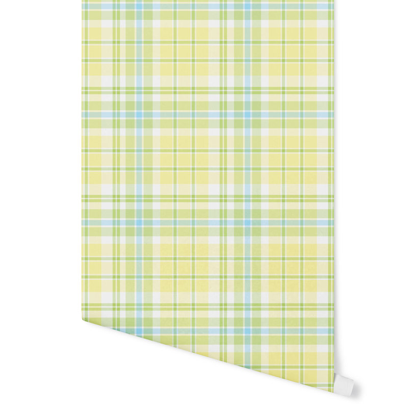 August Grove Hitchens Plaid Smooth Peel And Stick Wallpaper Panel