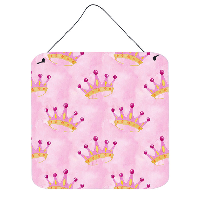 East Urban Home Watercolor Princess Crown Wall Decor Wayfair