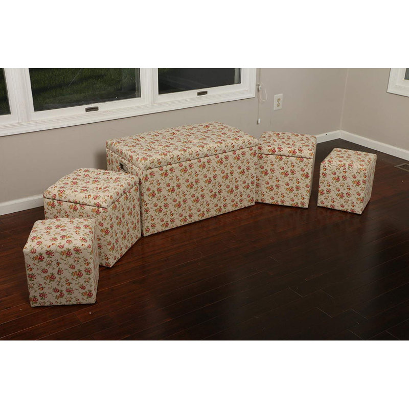 Alcott Hill Hailee 5 Piece Cloth Tufted Storage Ottoman Reviews Alcott Hill Hailee 5 Piece Cloth Tufted
