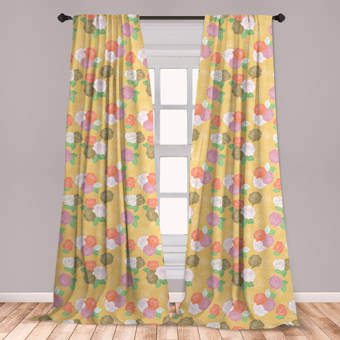 August Grove Gladeview Floral Room Darkening Rod Pocket Curtains Drapes Reviews Wayfair