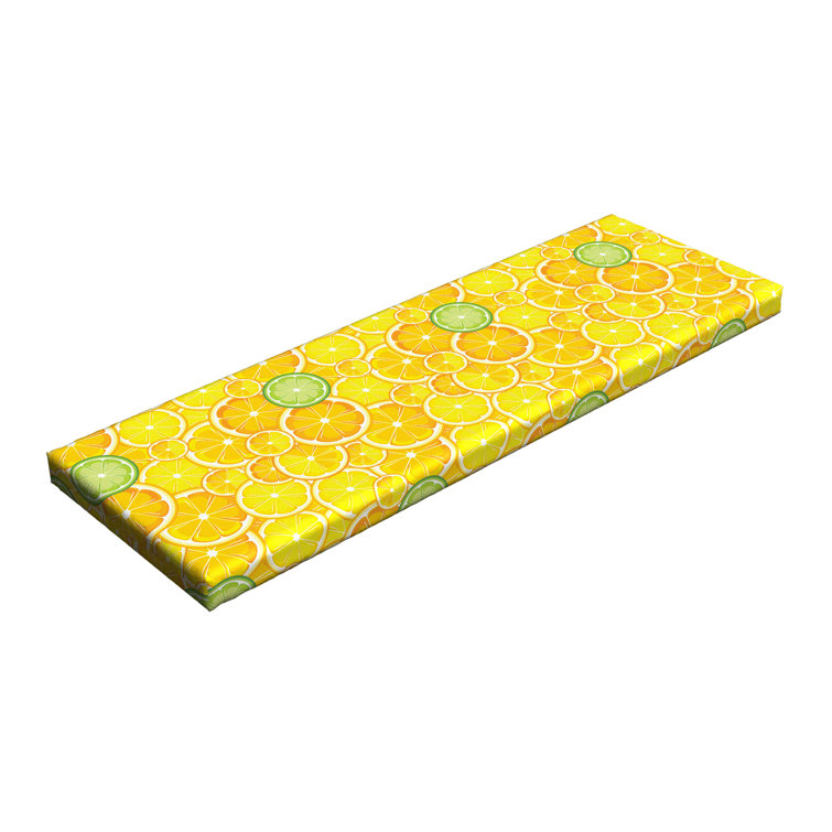 yellow bench cushion