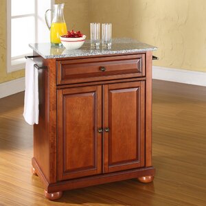 Pottstown Kitchen Cart with Granite Top