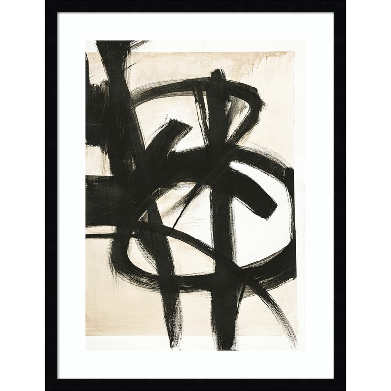 abstract graphical shape framed art