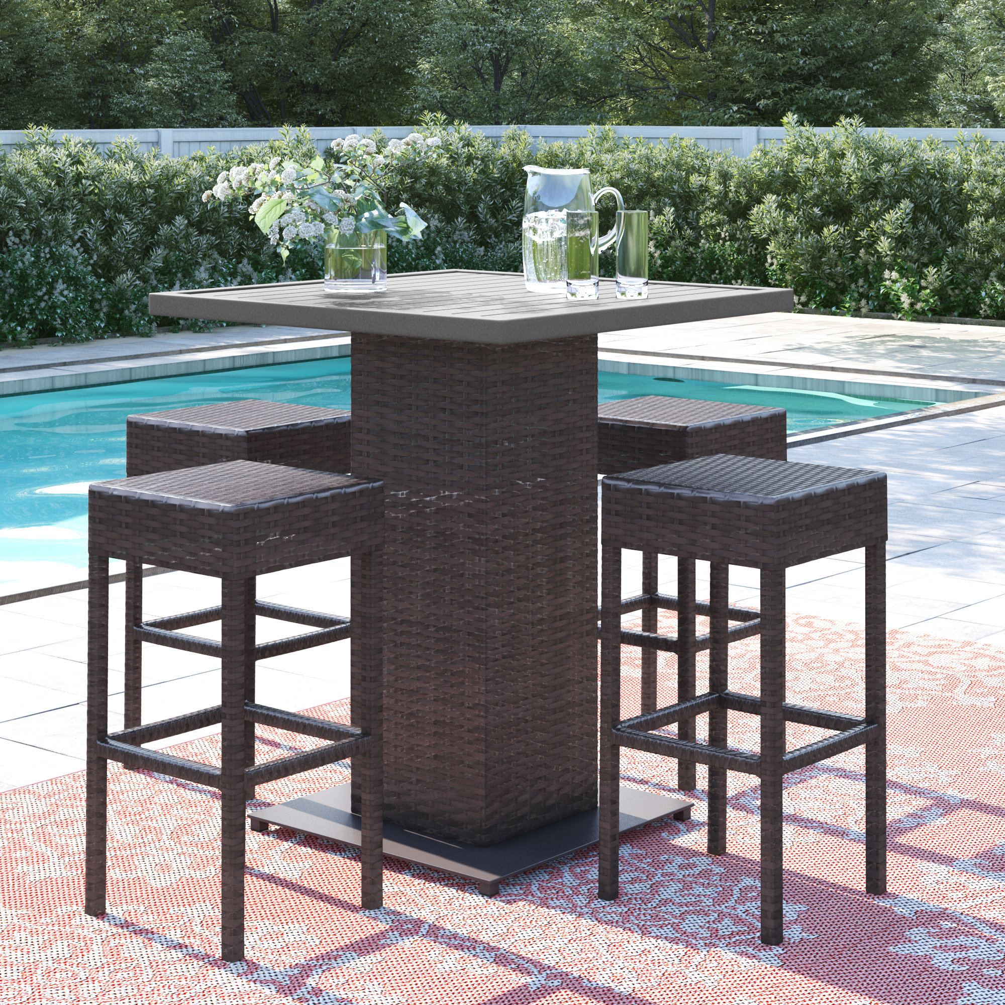 Stratford 5 Piece Bar Height Dining Set
