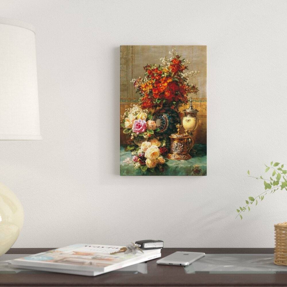 Fleurs Sur Une Table By Jean Baptiste Robie Graphic Art Print On Canvas