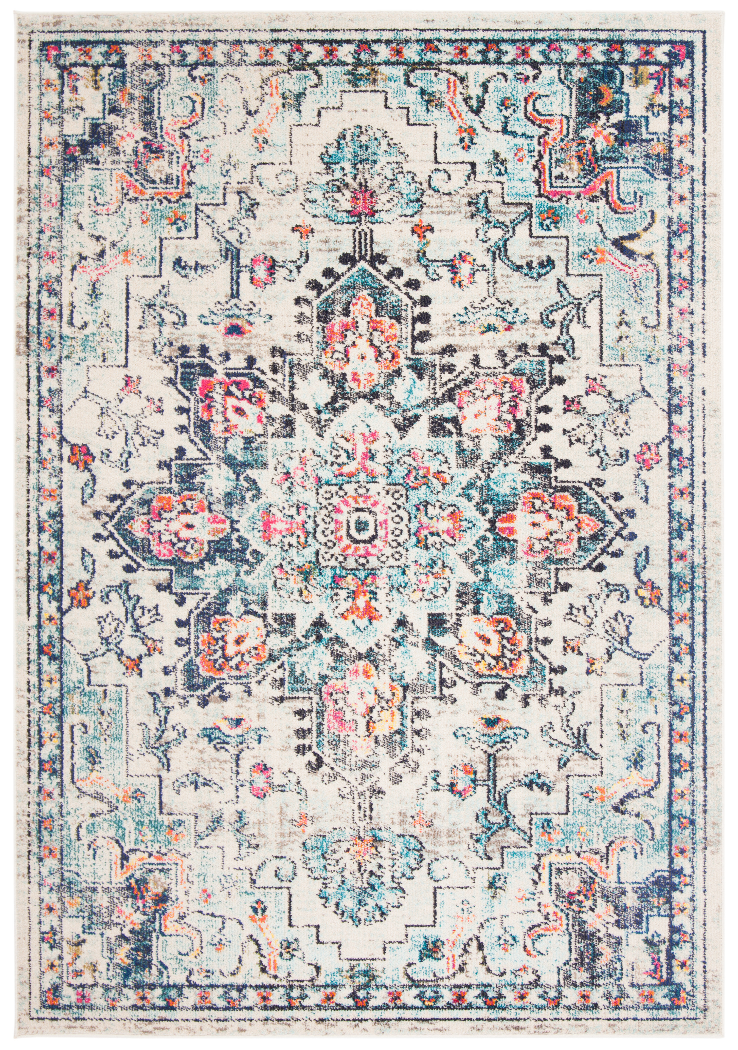 Bungalow Rose Gutierez Cream Blue Rug Reviews Wayfair Bungalow Rose Gutierez Cream Blue Rug