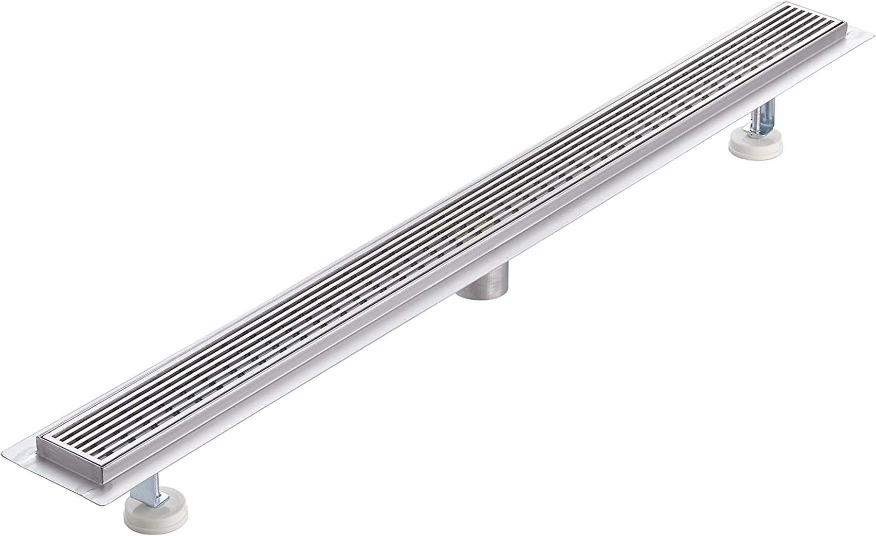 KBFmore 40 Inch Stainless Steel Linear Wedge Wire Grate Shower Drain