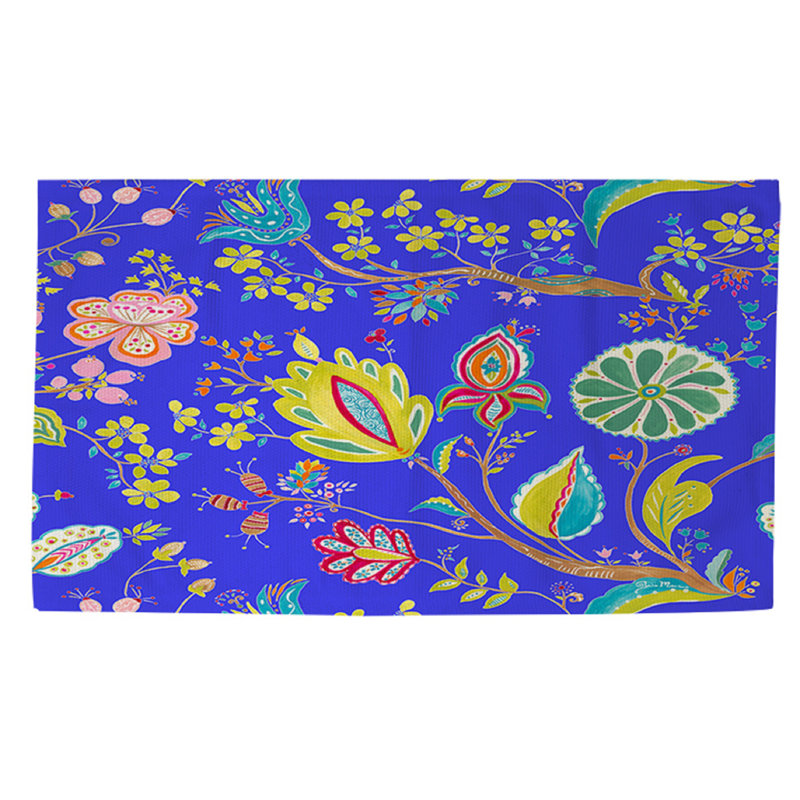 Manual Woodworkers Weavers La Roque Summer Floral Blue Area Rug Wayfair Ca