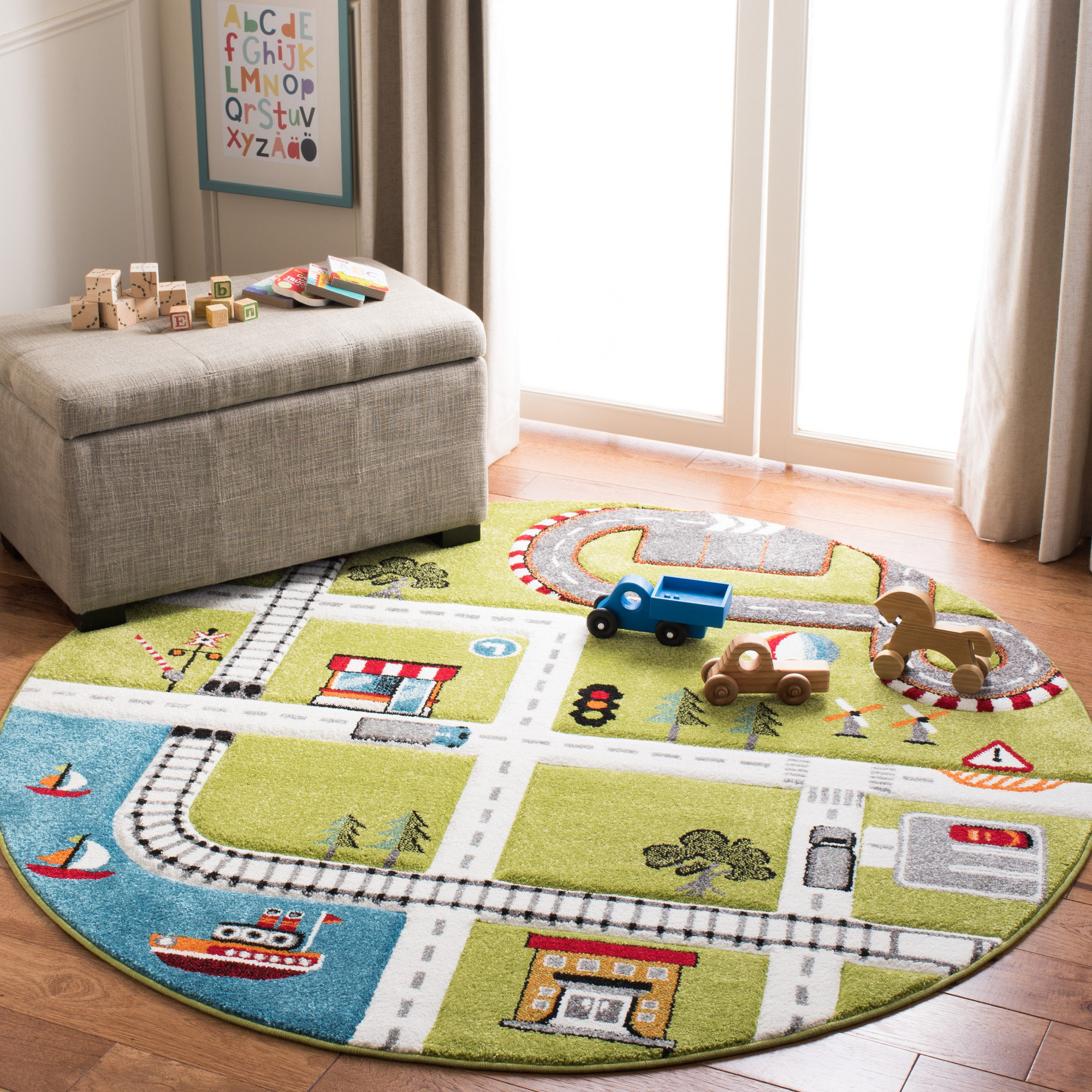 Zoomie Kids Swinehart Green Area Rug Reviews Wayfair Swinehart Kids Green Area Rug