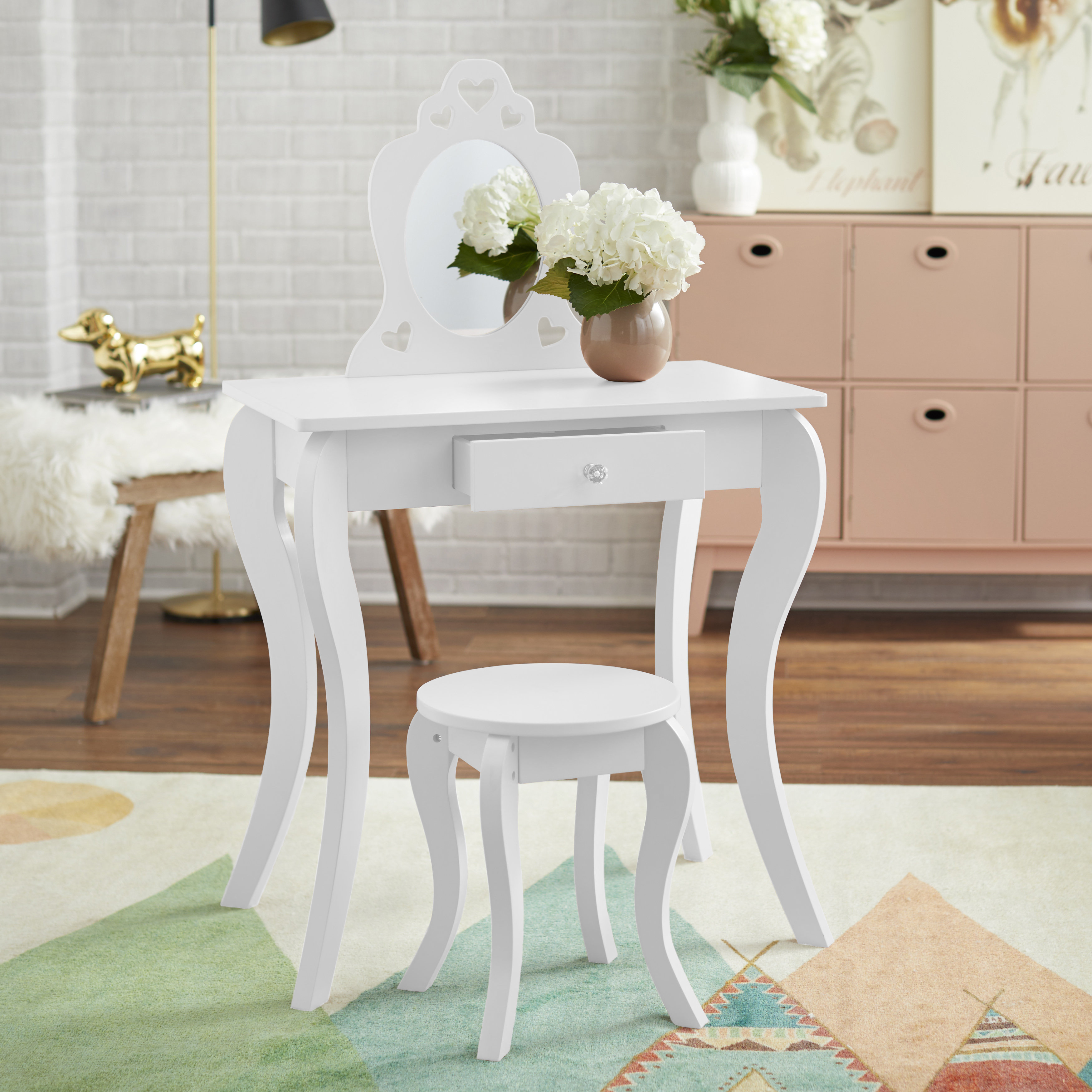 kids vanity set with mirror