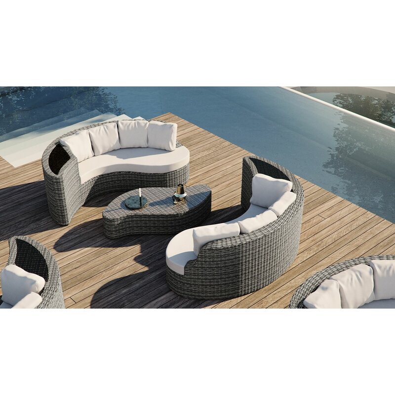 Garten Living 6Sitzer LoungeSet Grullon aus Polyrattan