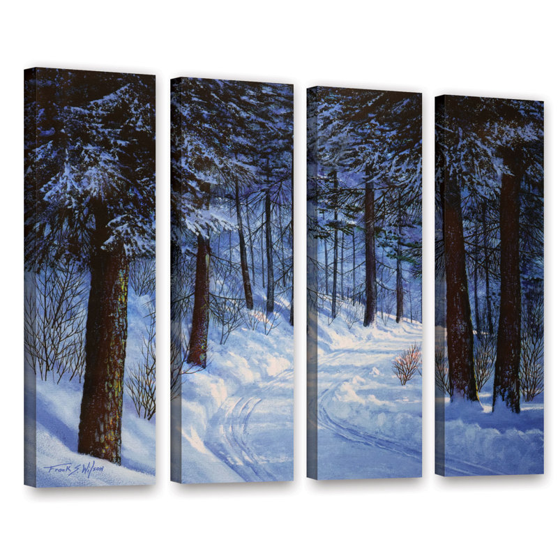 Loon Peak Forest Road 4 Piece Photographic Print On Wrapped