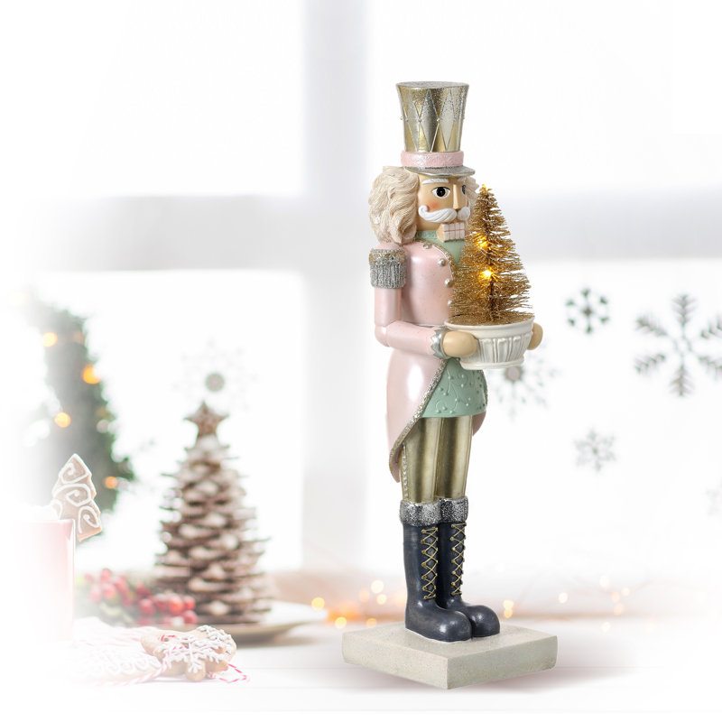 Holyart Général Casse-Noisette Résine Dorée 40 Cm - Statuette Décorative Élégante