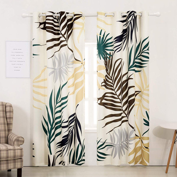 Leaf Print Curtains Wayfair