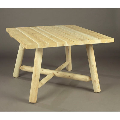 Rustic Natural Cedar Furniture Solid Wood Dining Table Finish: Natural