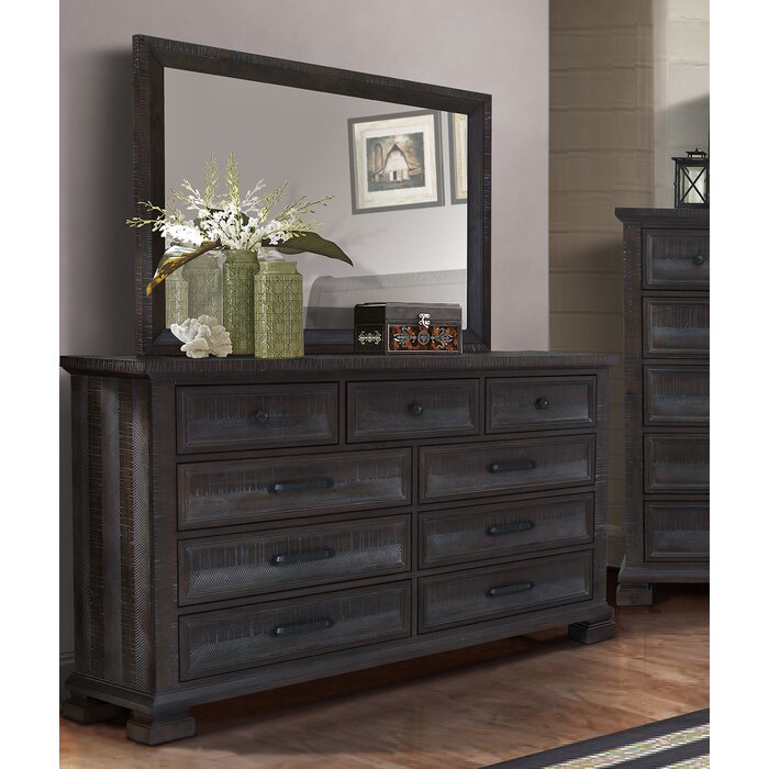 Bloomsbury Market Ridout 9 Drawer Dresser With Mirror Wayfair