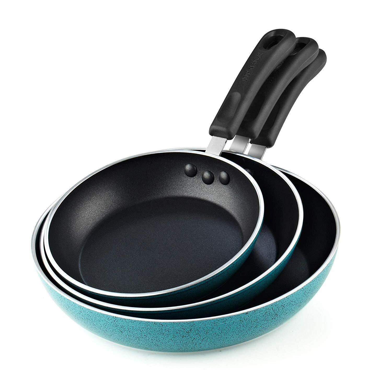 Nonstick Skillet Frying Pan Set 2 pc Oven Safe Cookware Omelette Aluminum 8" 10" 