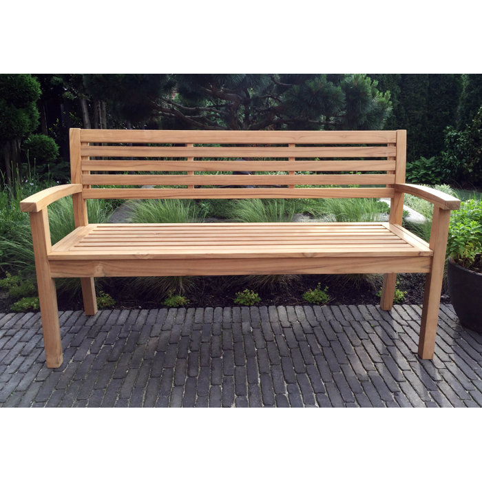 Sol 72 Outdoor Gibson Teak Garden Bench Wayfair Co Uk