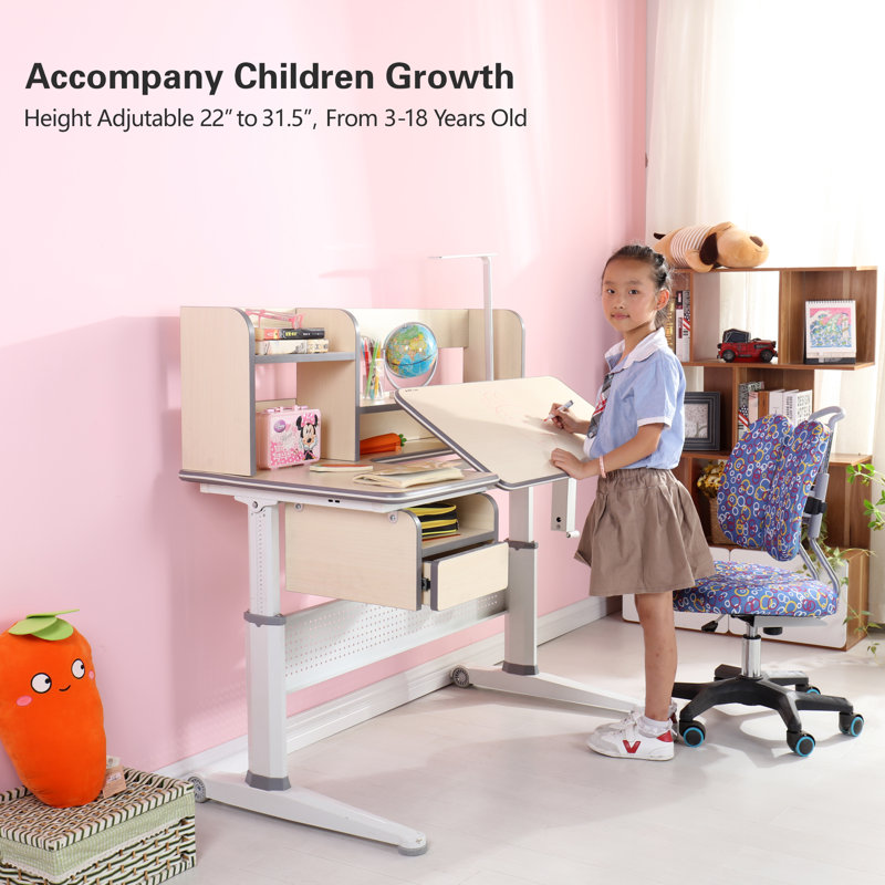 Zoomie Kids Kids Artin Kids Study Desk With Book Shelf Wayfair,Sad Chubby Girl Drawing