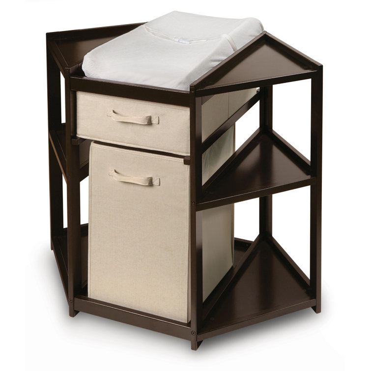 corner changing table with drawers
