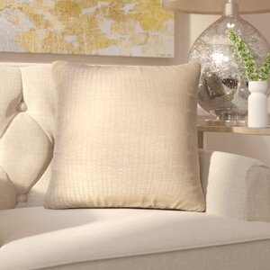 Chantae Square Metallic Cotton Throw Pillow