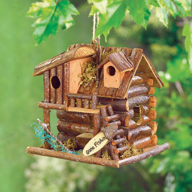 Zingz & Thingz Fishing Cabin 8.5 in x 8 in x 7 in ...