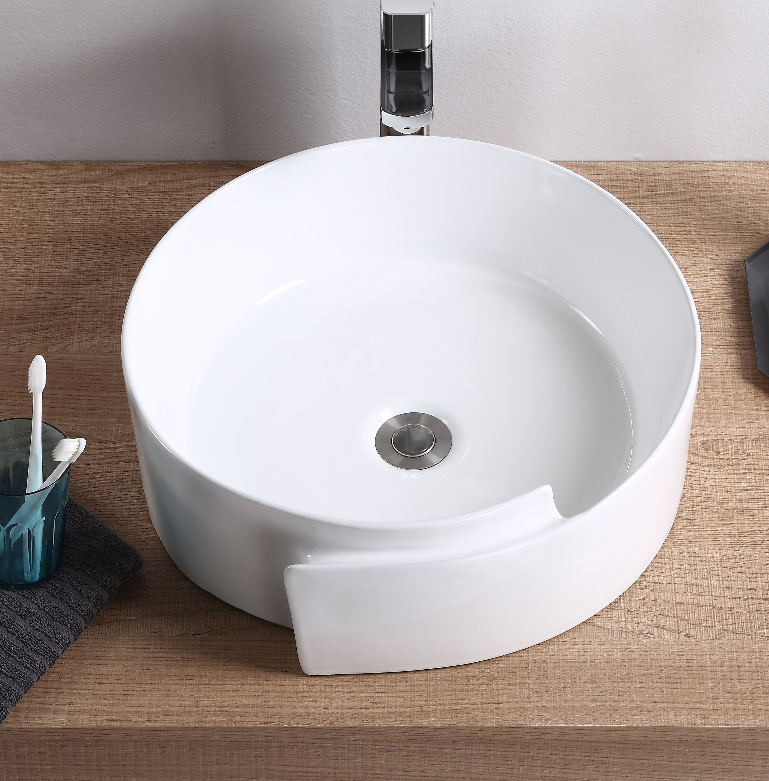 Fine Fixtures Vitreous China Circular Vessel Bathroom Sink & Reviews