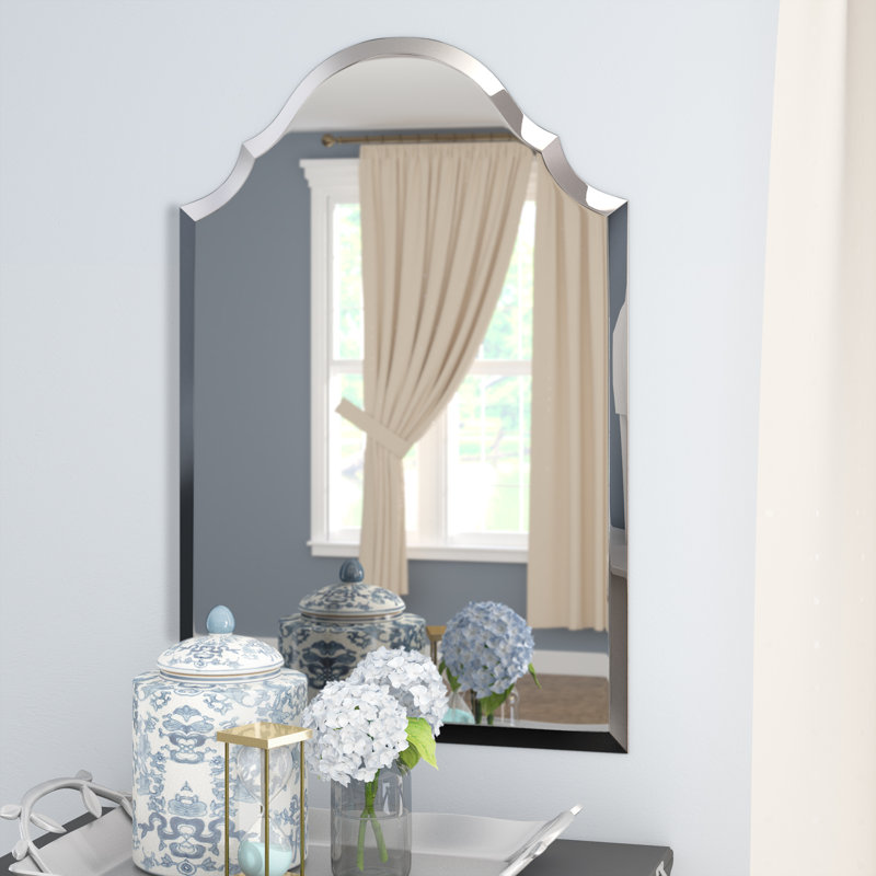 Alcott Hill Morlan Traditional Beveled Frameless Accent Mirror Reviews Wayfair
