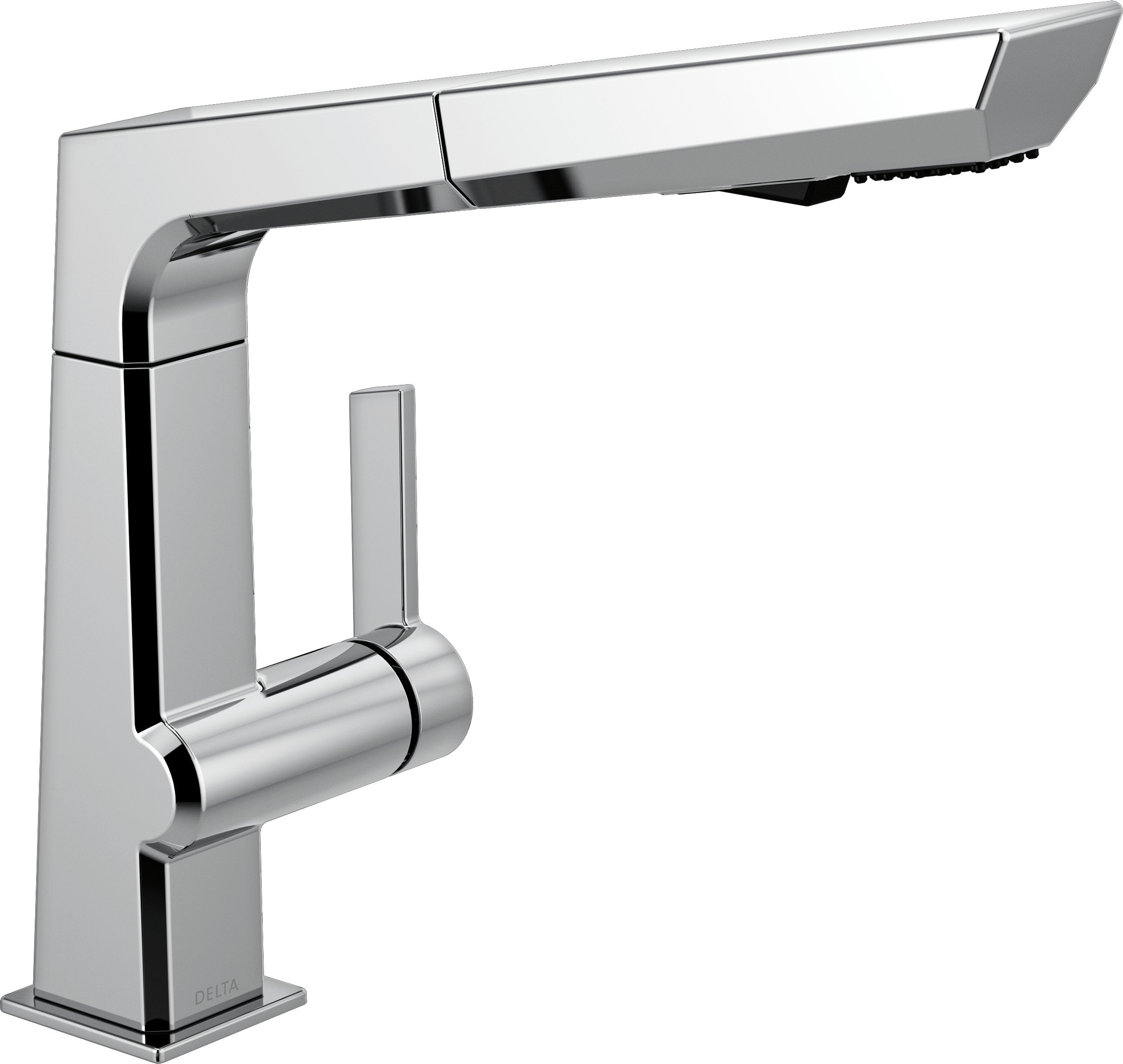 Delta Pivotal Pull Out Single Handle Kitchen Faucet With Diamond