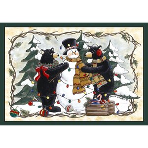 Home Accents Bears and Snowman Area Rug