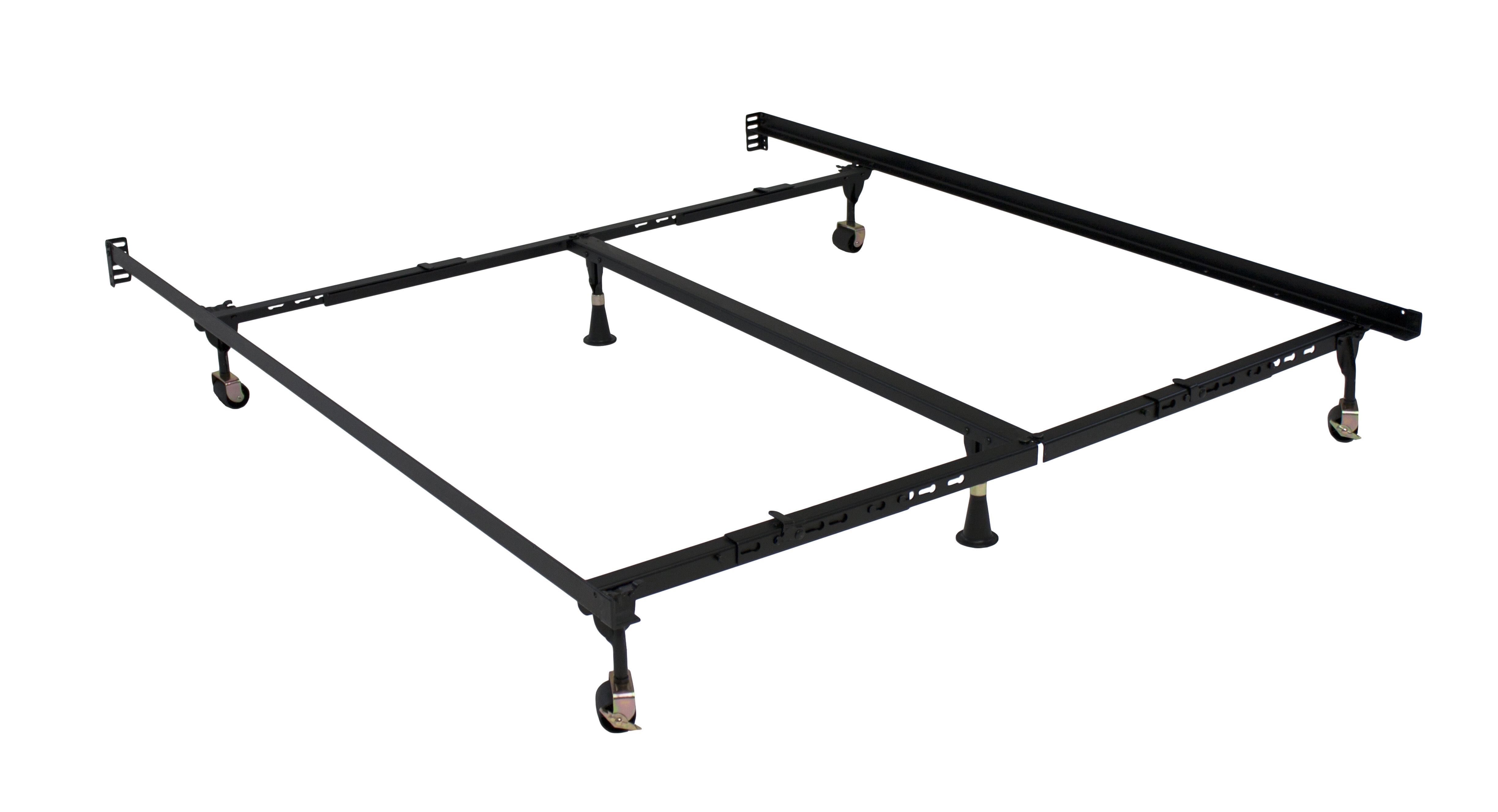 queen bed frame with locking wheels