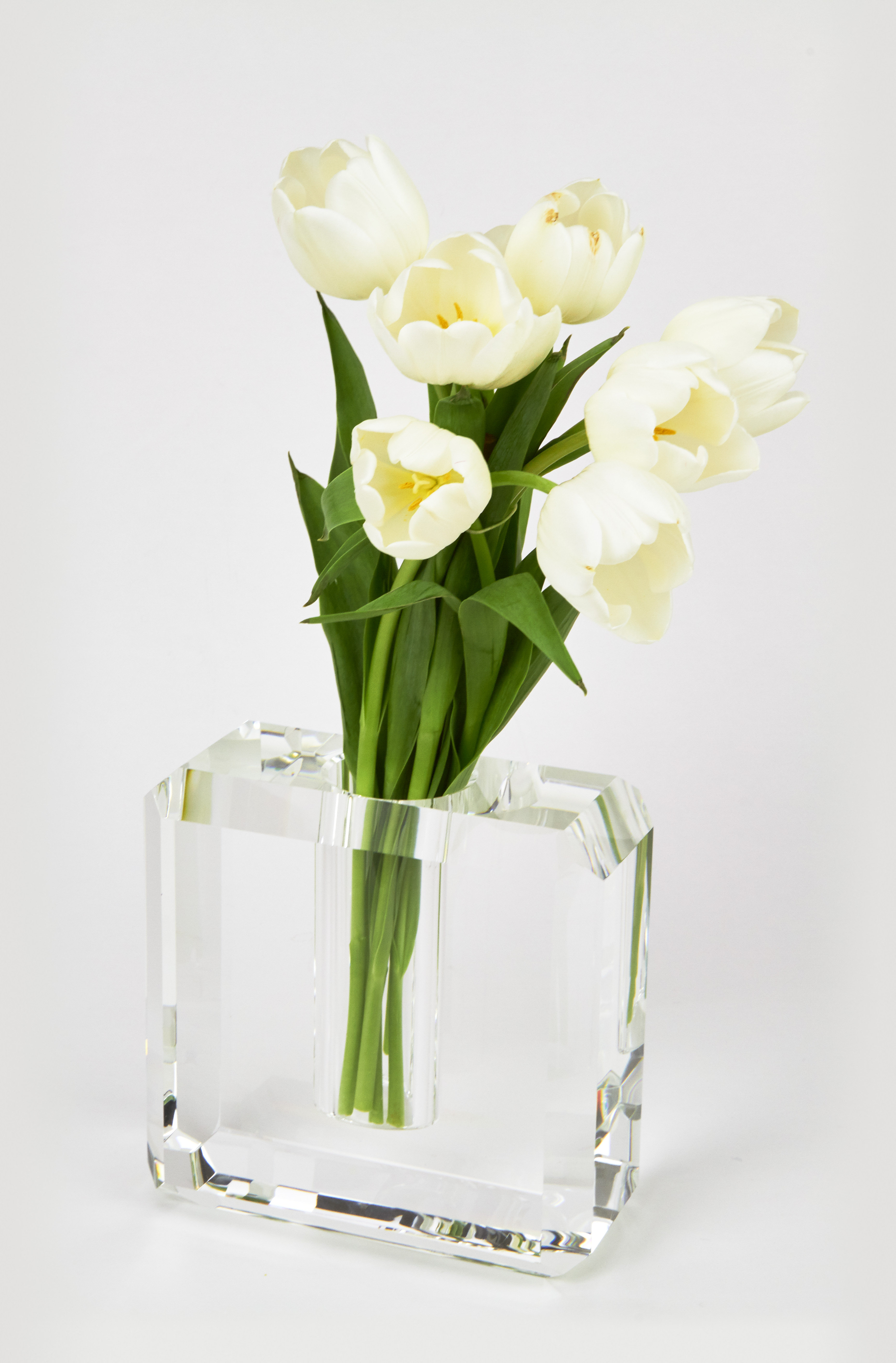 Everly Quinn Debi Clear Crystal Table Vase Wayfair