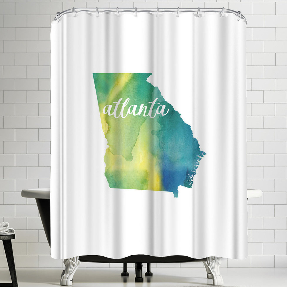 East Urban Home Paperfinch Ga Atlanta Shower Curtain Wayfair