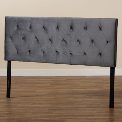 Mekaila Velvet Upholstered Panel Headboard