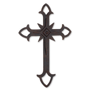 Wrought Iron Cross Wayfair Confession Of Faith Wall Cross In Wrought Iron With Décor
