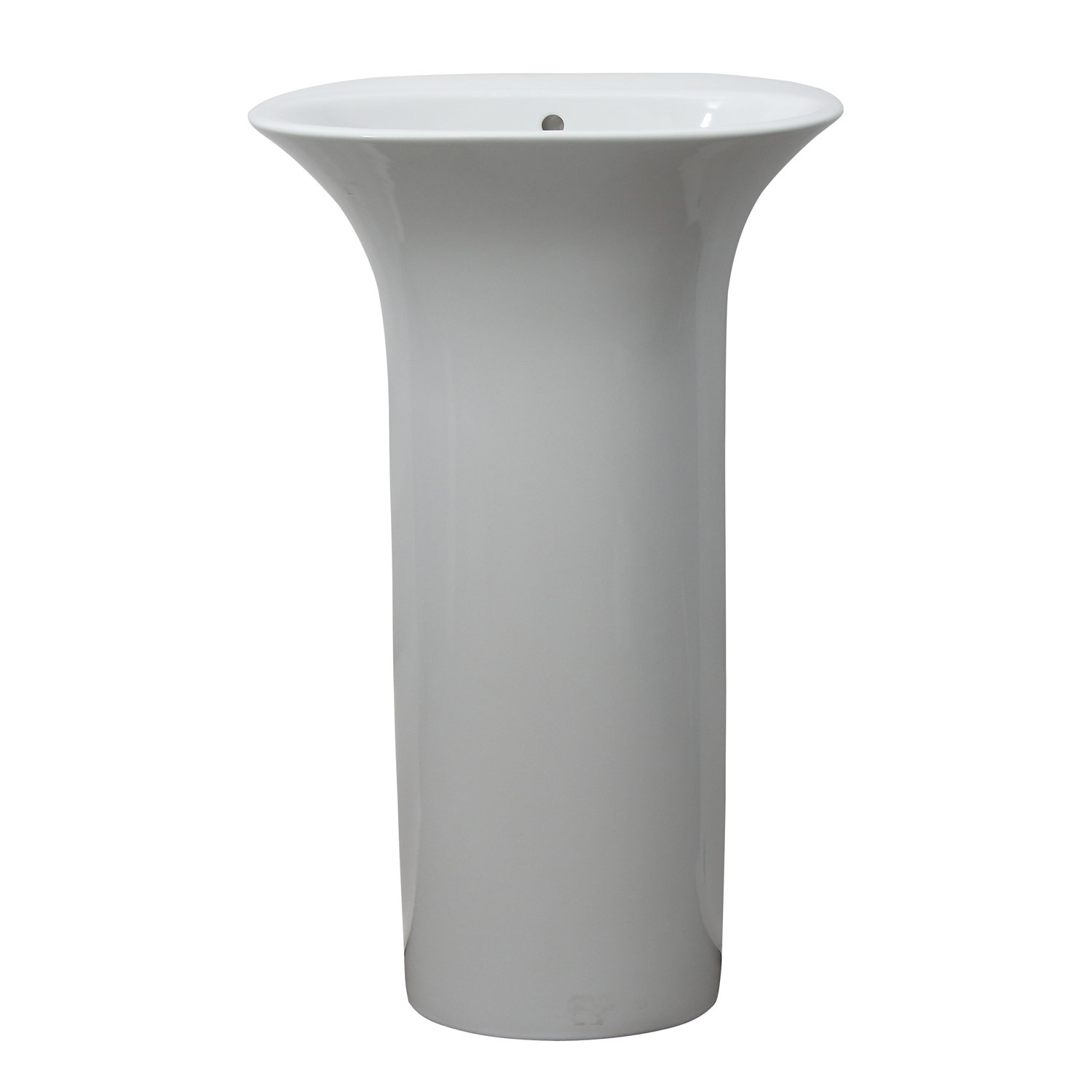 Barclay 26'' Tall White Fireclay Oval Pedestal Bathroom Sink with