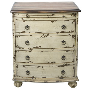 Lauier Distressed Two Tone 4 Drawer Accent Chest