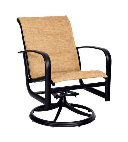 Woodard Fremont Padded Sling Rocker Swivel Patio Dining Chair Wayfair