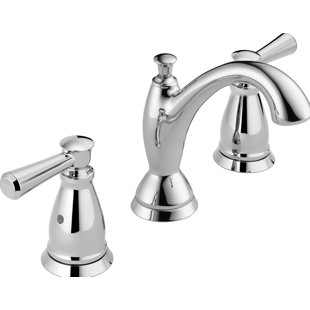 Go to store & view more images Delta Linden Widespread Bathroom Faucet with Drain Assembly and Diamond Seal Technology