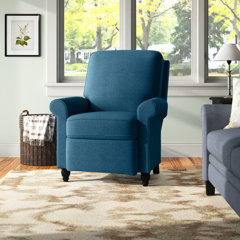 blue patterned recliners