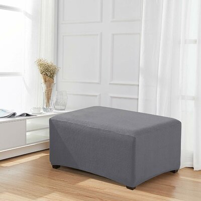 Chun Yi Elastic Spandex Oversized Box Cushion Ottoman Slipcover