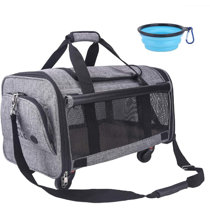 large rolling pet carrier