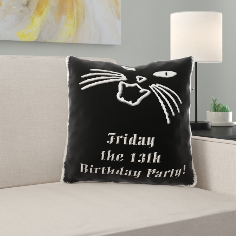 East Urban Home Pretor Friday The 13th Birthday Party Pillow Cover Wayfair