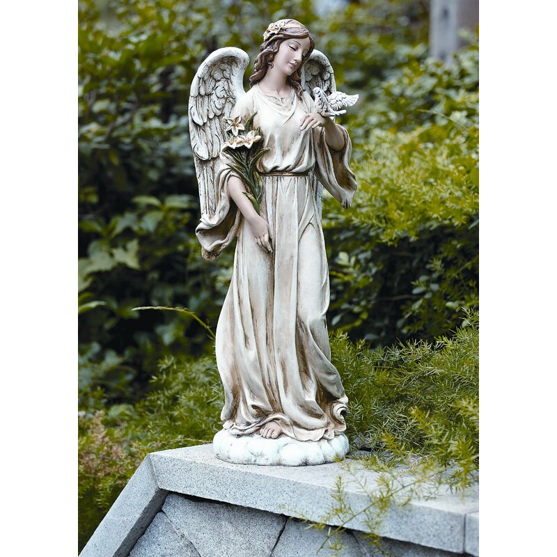 Roman, Inc. Angel with Dove Statue & Reviews | Wayfair