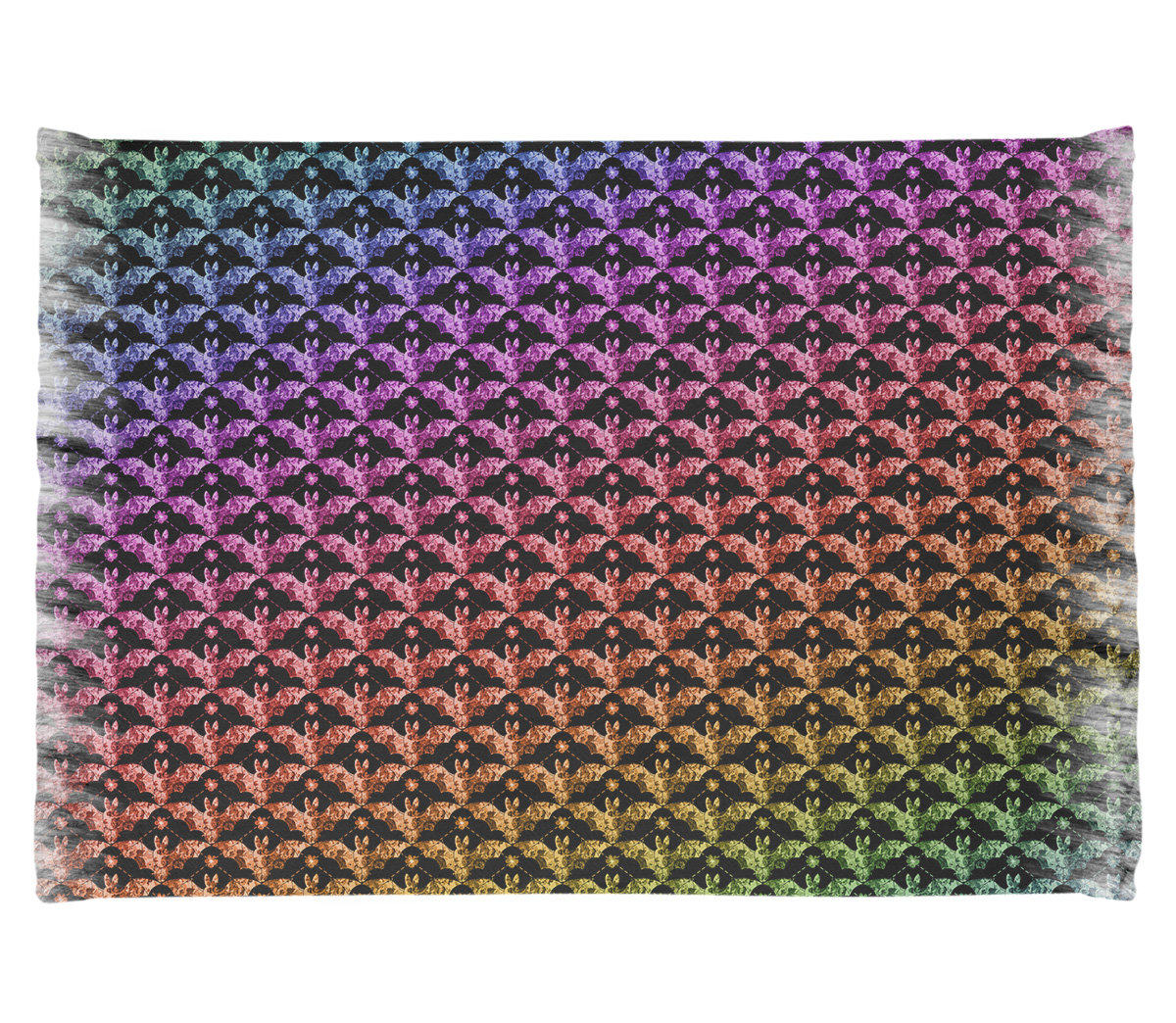 East Urban Home Mcguigan Floral Bats Blue Violet Red Area Rug Wayfair