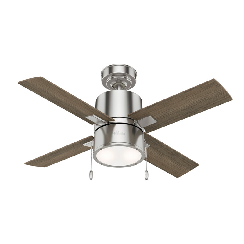 42 Beck 4 Blade Ceiling Fan With Pull Chain Light Kit Included