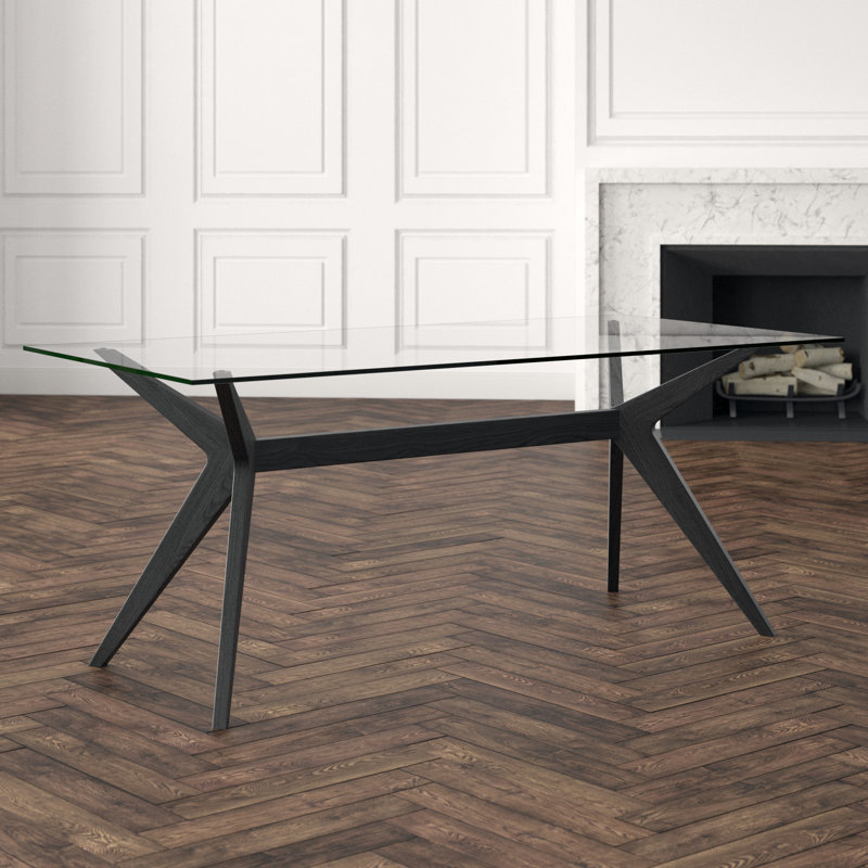 Calligaris Kent Table Transparent Tempered Glass Top Matt