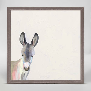 Baby Donkey by Cathy Walters Mini Canvas Framed Art