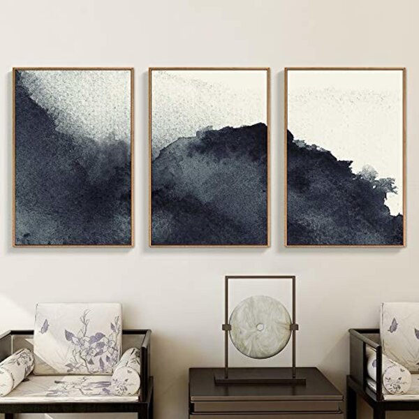 Fern Wall Prints with Wood Frame Set of 2 8" x 6" w x 1.5" Wall Decor